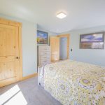 Yellow floral print bedroom