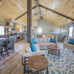 Living room view with Plush Couch and chairs