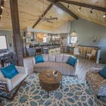 Pastel Blue Living Area plus alternate view of kitchen